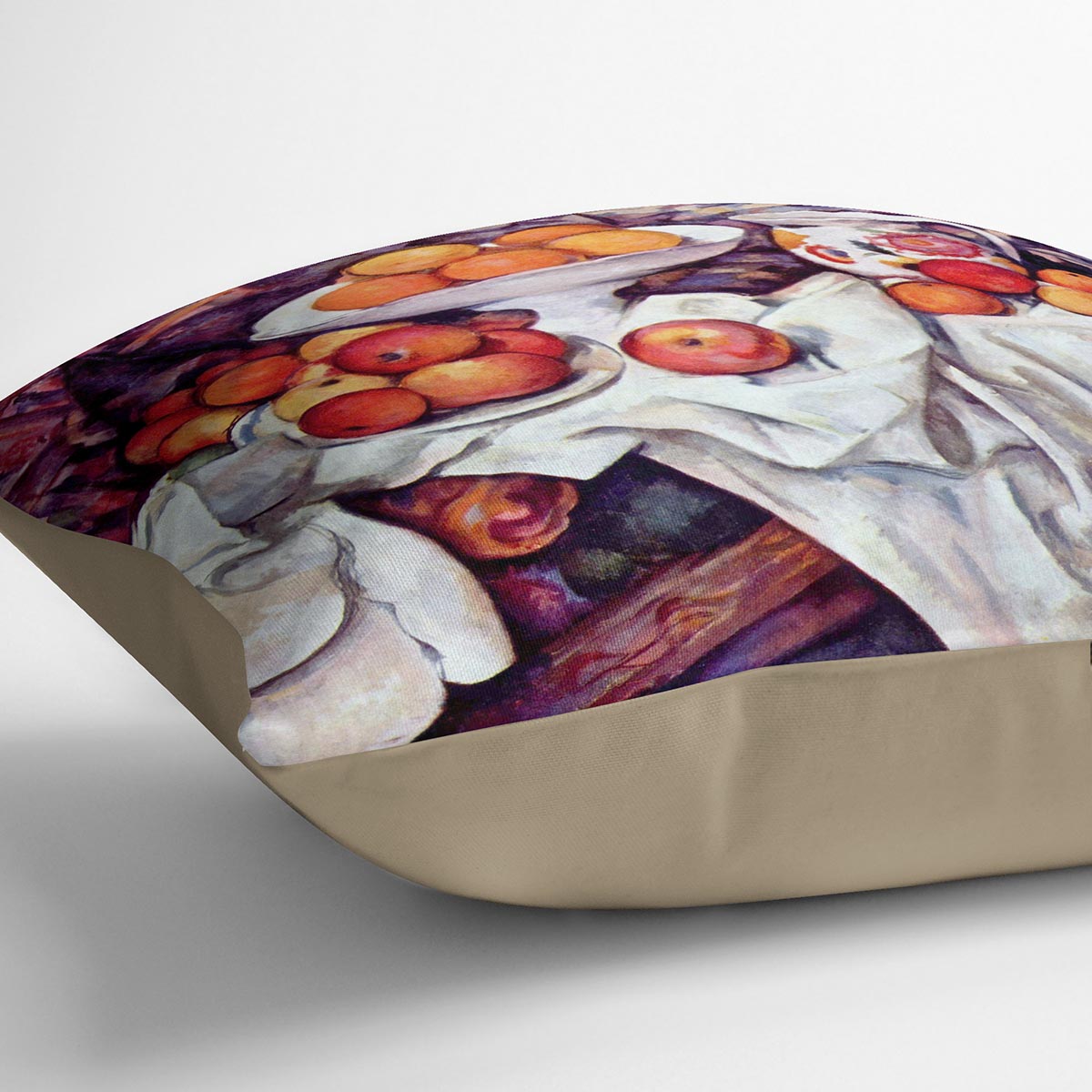 Still Life with Apples and Oranges by Cezanne Cushion - Canvas Art Rocks - 2