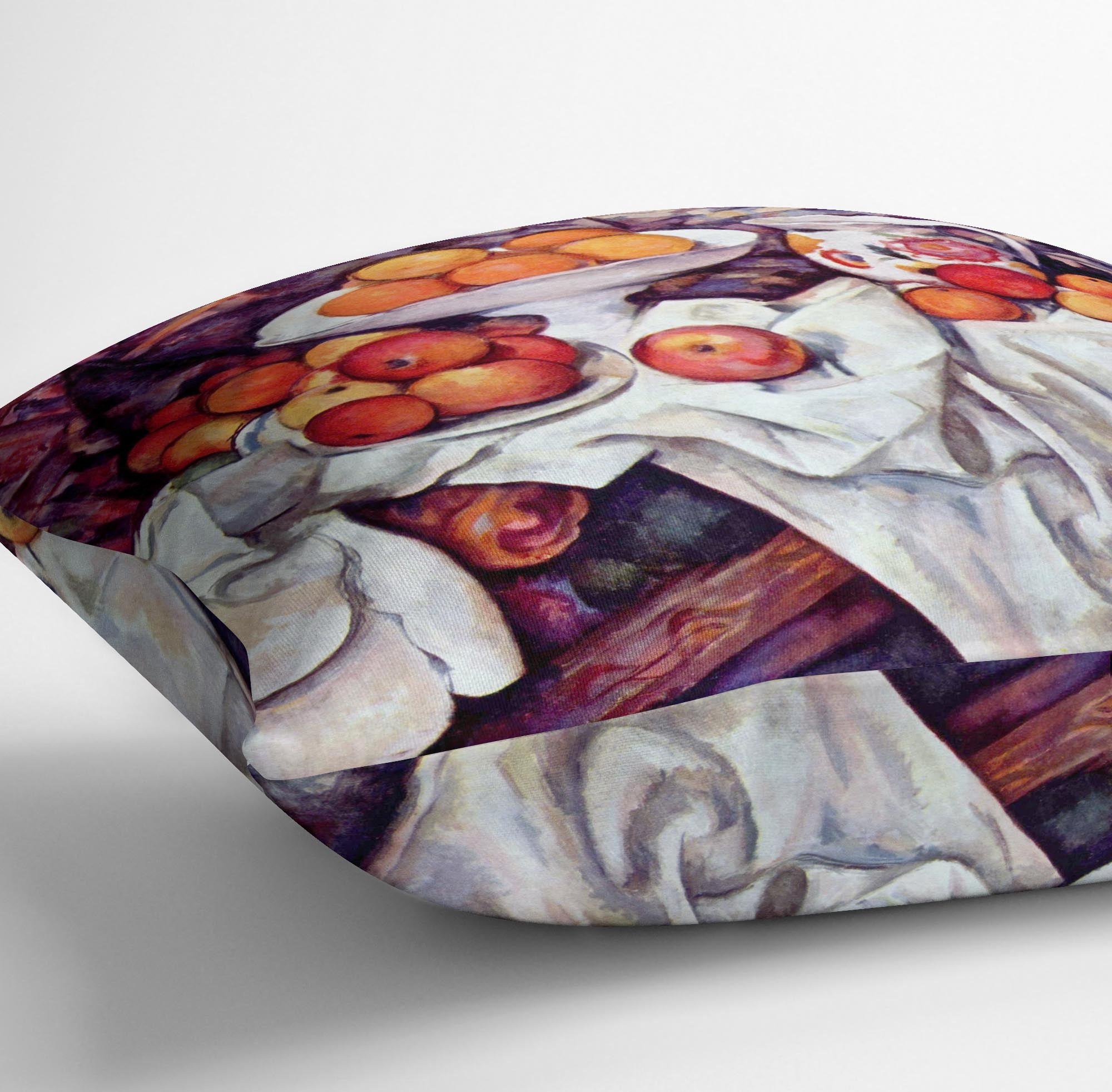 Still Life with Apples and Oranges by Cezanne Cushion - Canvas Art Rocks - 3