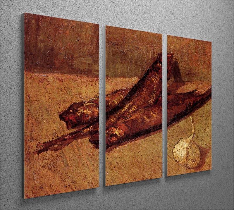 Still Life with Bloaters and Garlic by Van Gogh 3 Split Panel Canvas Print - Canvas Art Rocks - 4