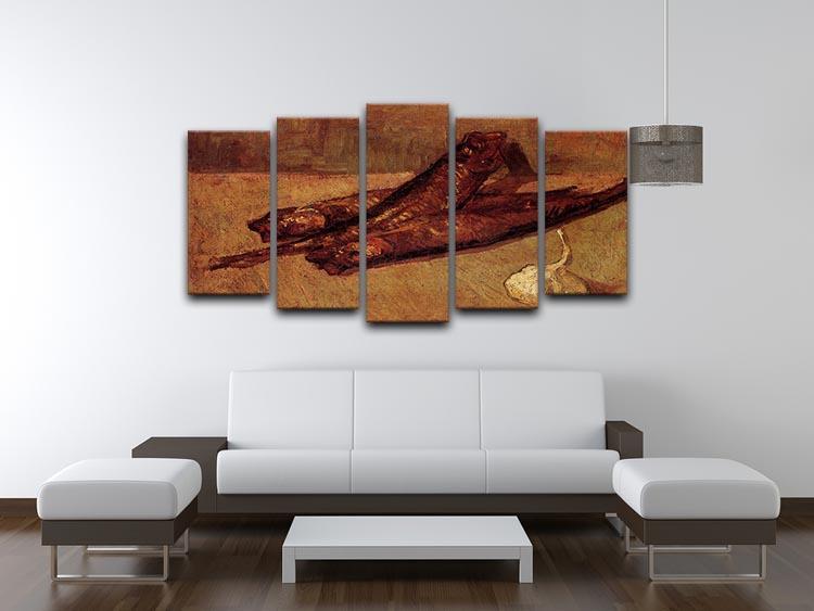 Still Life with Bloaters and Garlic by Van Gogh 5 Split Panel Canvas - Canvas Art Rocks - 3
