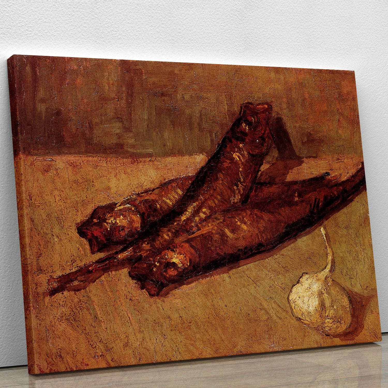Still Life with Bloaters and Garlic by Van Gogh Canvas Print or Poster