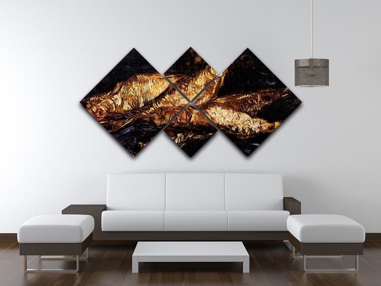 Still Life with Bloaters by Van Gogh 4 Square Multi Panel Canvas - Canvas Art Rocks - 3