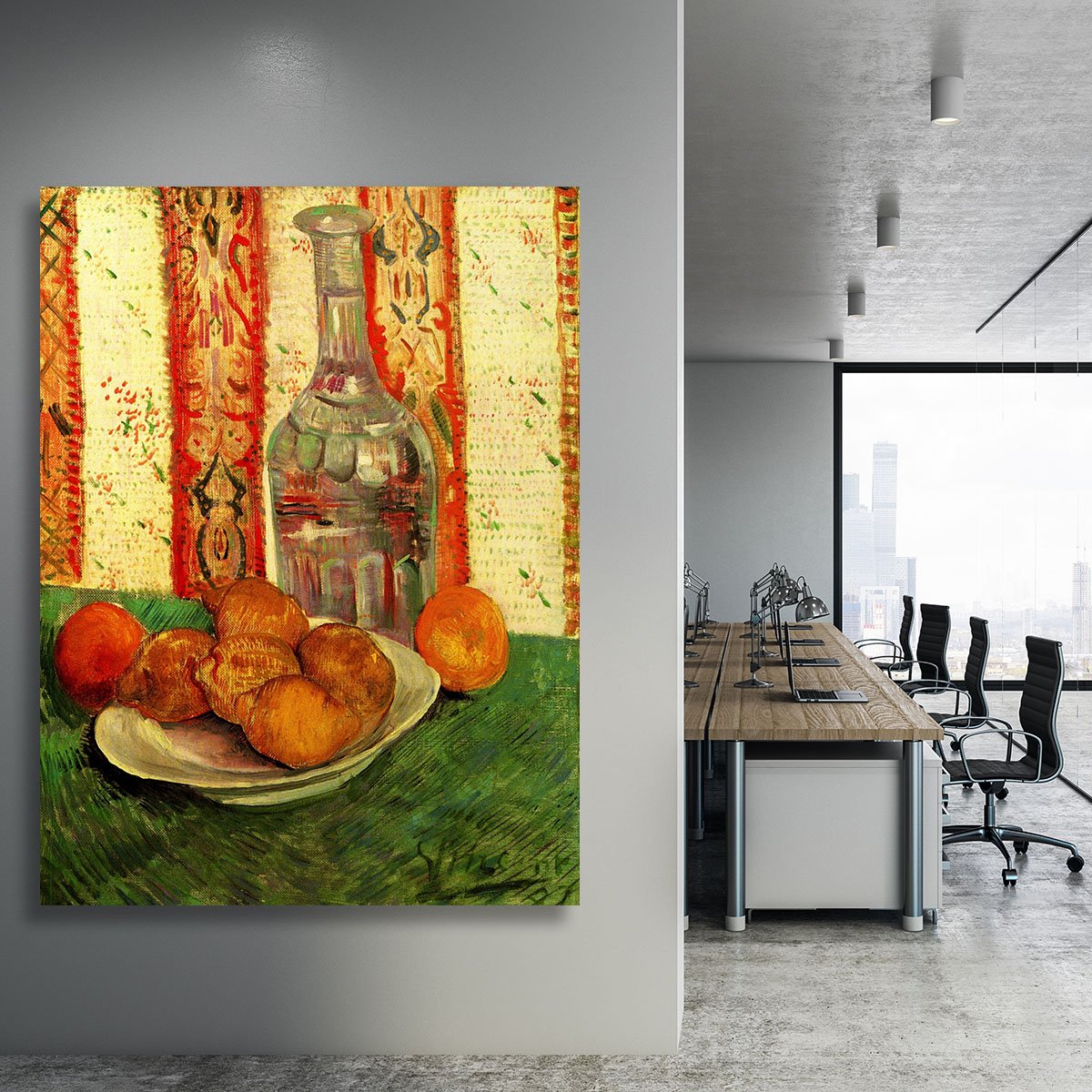 Still Life with Decanter and Lemons on a Plate by Van Gogh Canvas Print or Poster