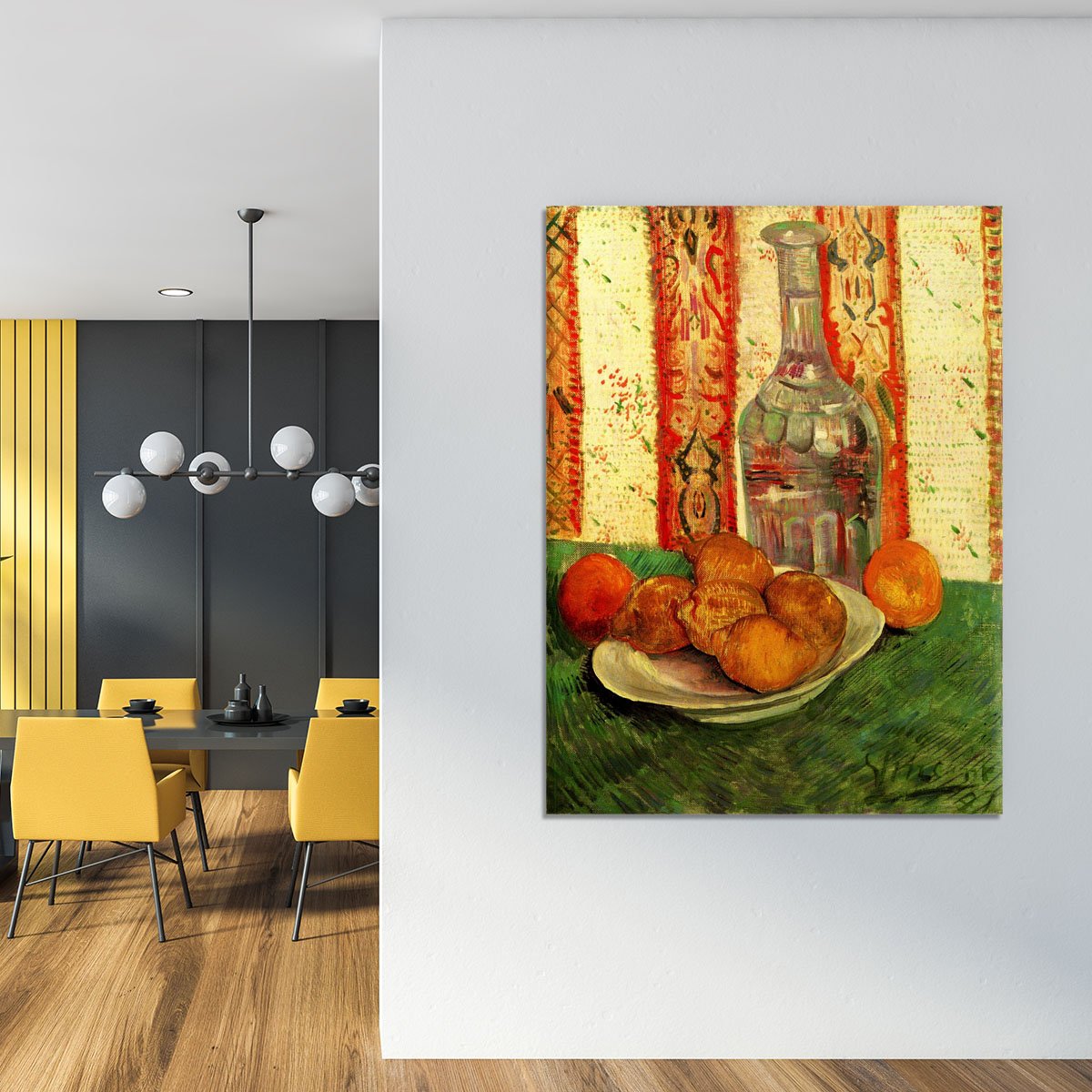 Still Life with Decanter and Lemons on a Plate by Van Gogh Canvas Print or Poster