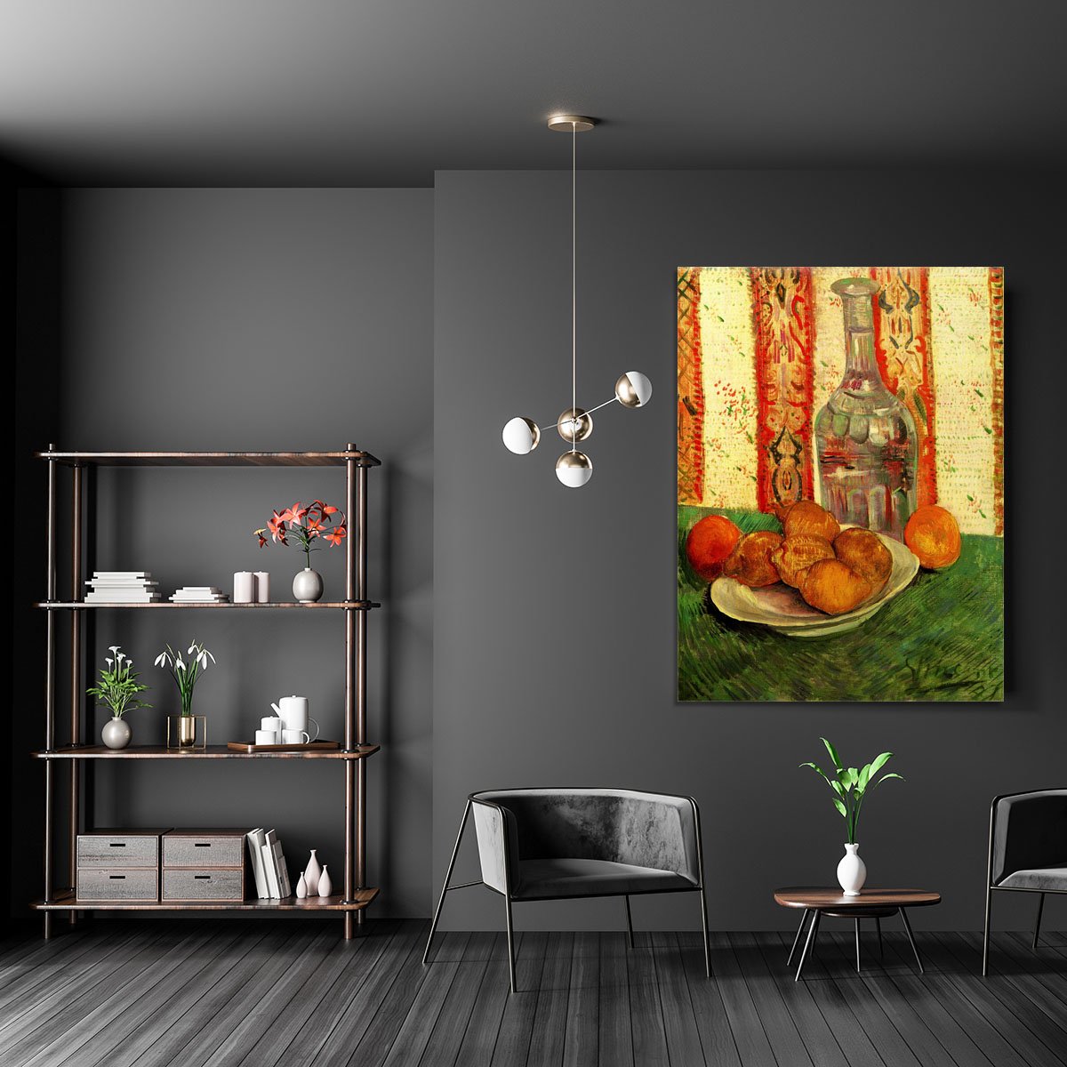 Still Life with Decanter and Lemons on a Plate by Van Gogh Canvas Print or Poster