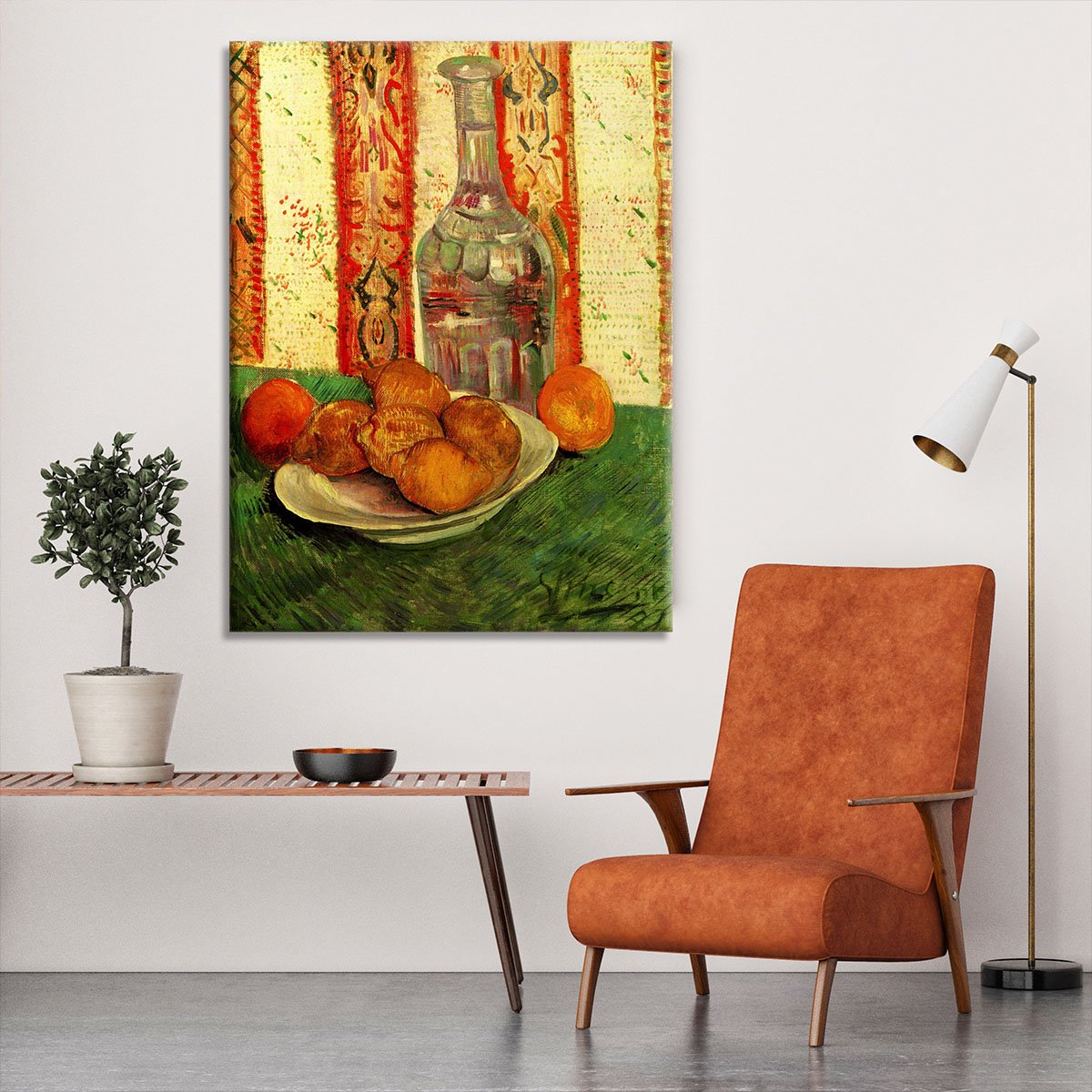 Still Life with Decanter and Lemons on a Plate by Van Gogh Canvas Print or Poster