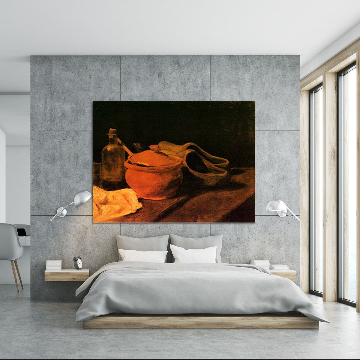 Still Life with Earthenware Bottle and Clogs by Van Gogh Canvas Print or Poster