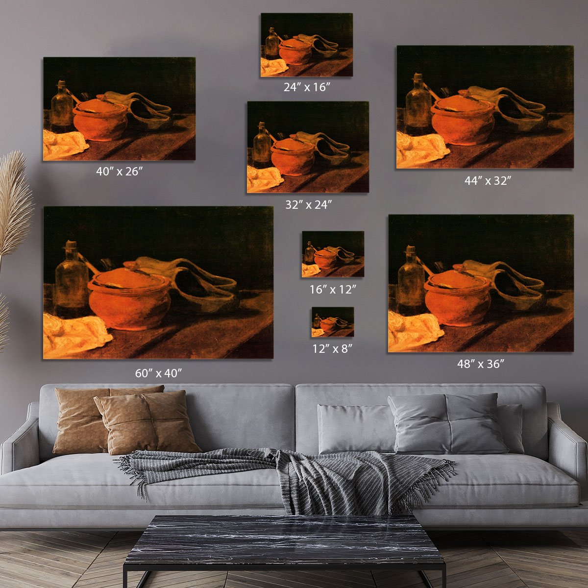 Still Life with Earthenware Bottle and Clogs by Van Gogh Canvas Print or Poster