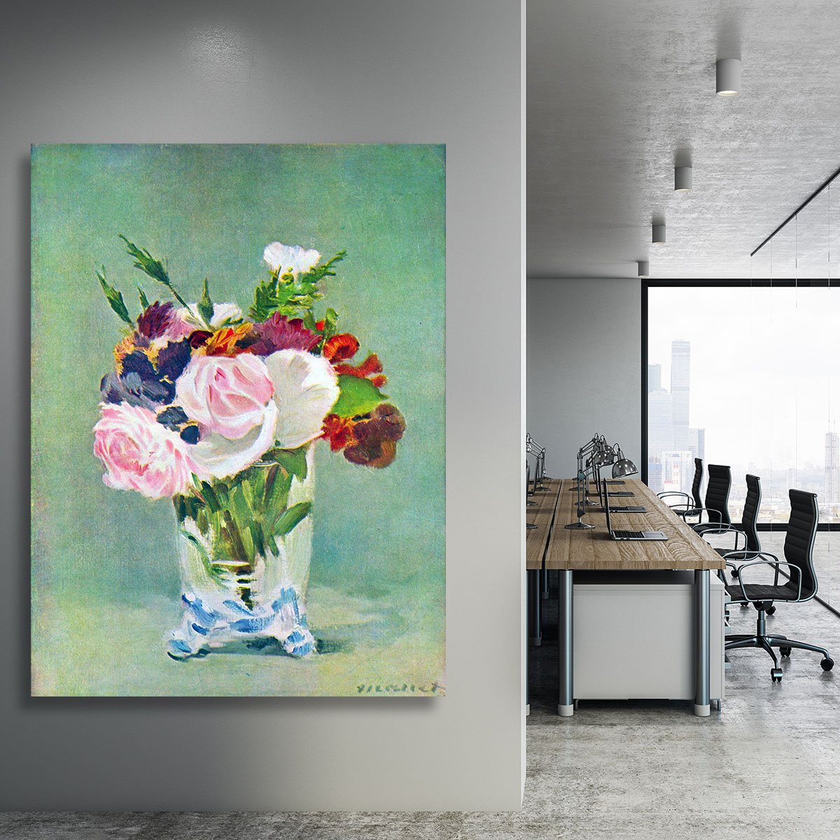 Still Life with Flowers 2 by Manet Canvas Print or Poster