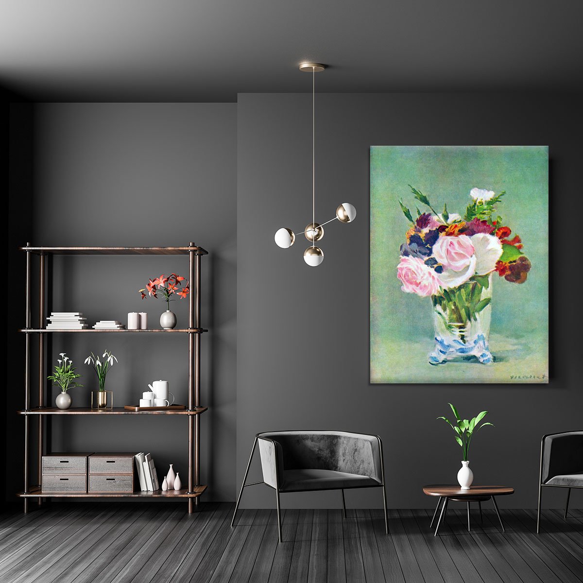 Still Life with Flowers 2 by Manet Canvas Print or Poster