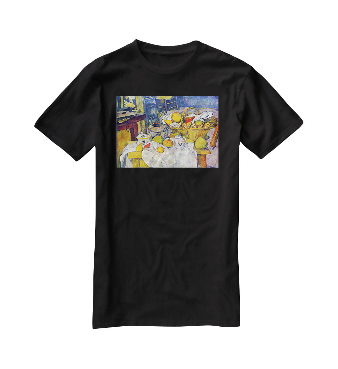 Still Life with Fruit Basket by Cezanne T-Shirt - Canvas Art Rocks - 1