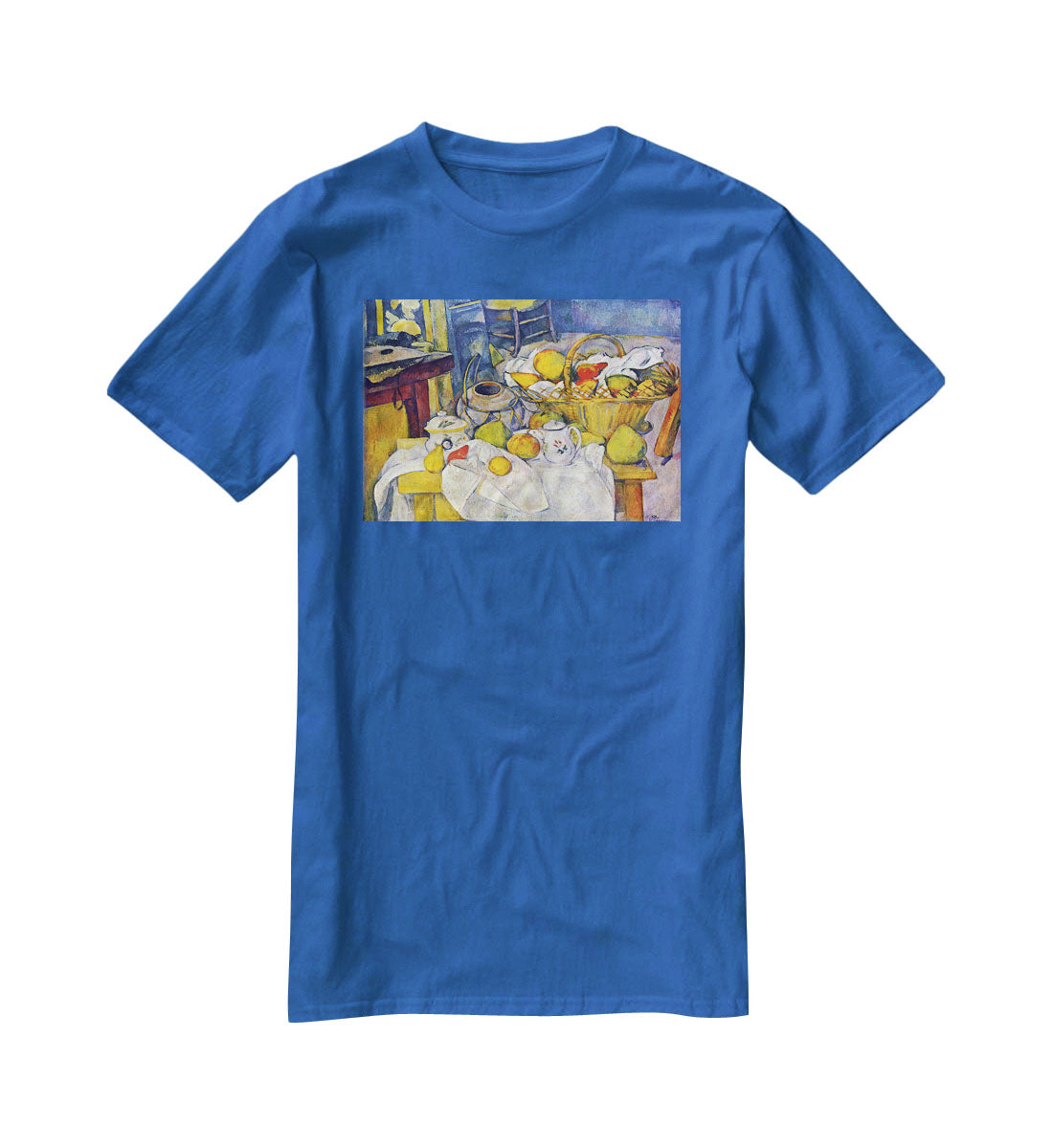 Still Life with Fruit Basket by Cezanne T-Shirt - Canvas Art Rocks - 2