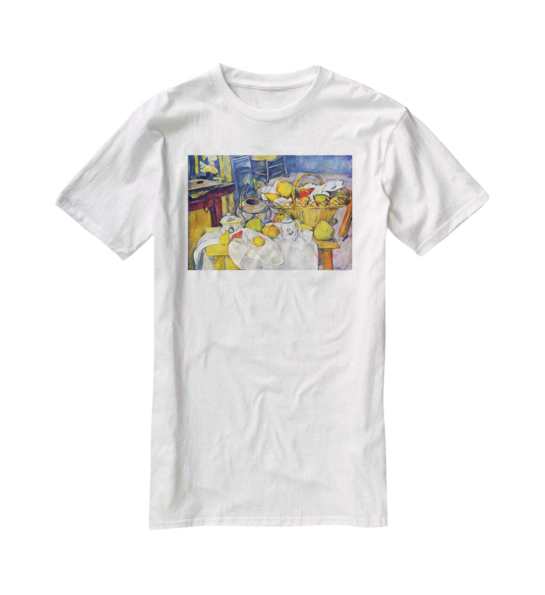Still Life with Fruit Basket by Cezanne T-Shirt - Canvas Art Rocks - 5