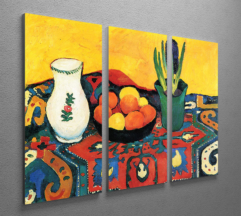 Still Life with Hyacinthe by Macke 3 Split Panel Canvas Print - Canvas Art Rocks - 2