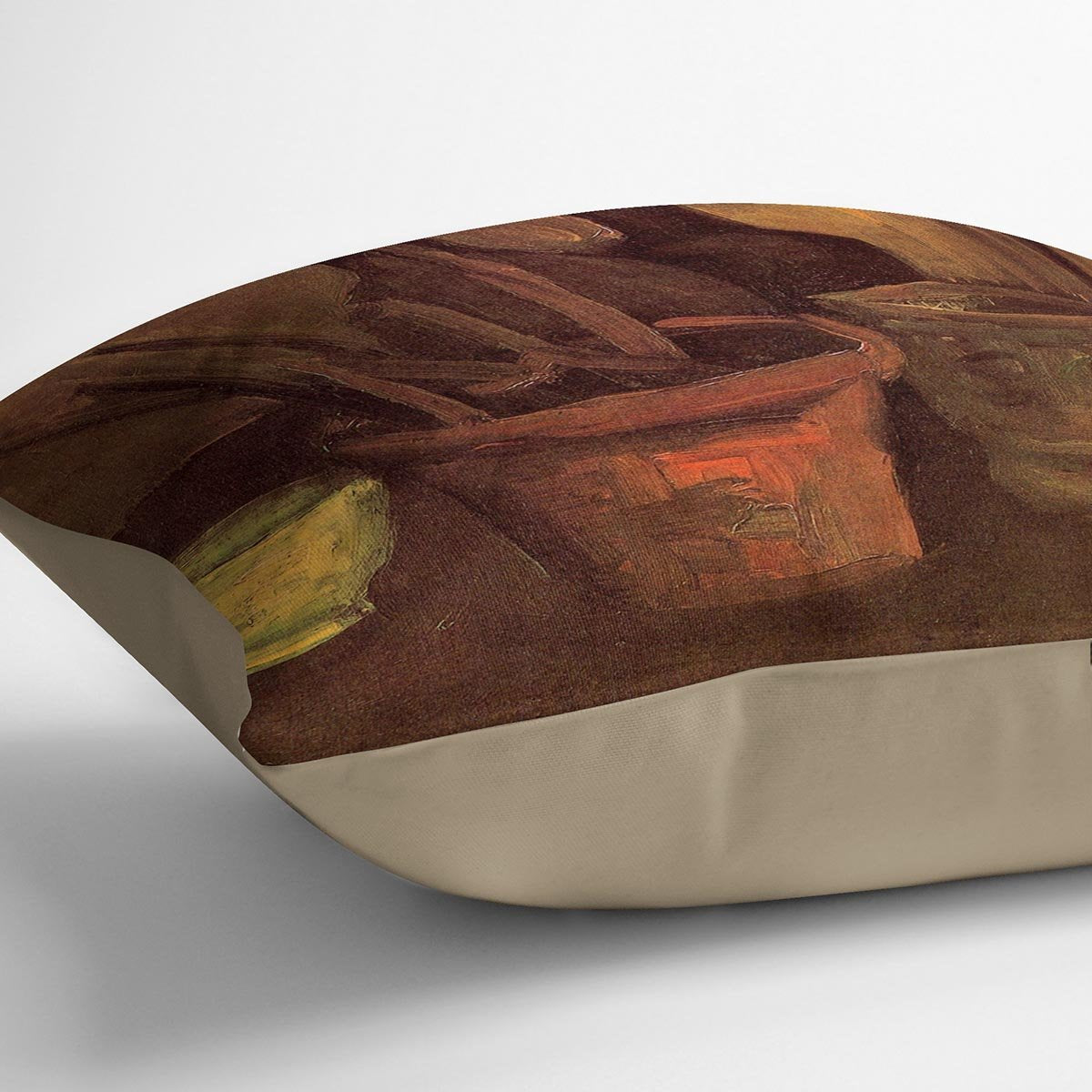 Still Life with Paintbrushes in a Pot by Van Gogh Throw Pillow