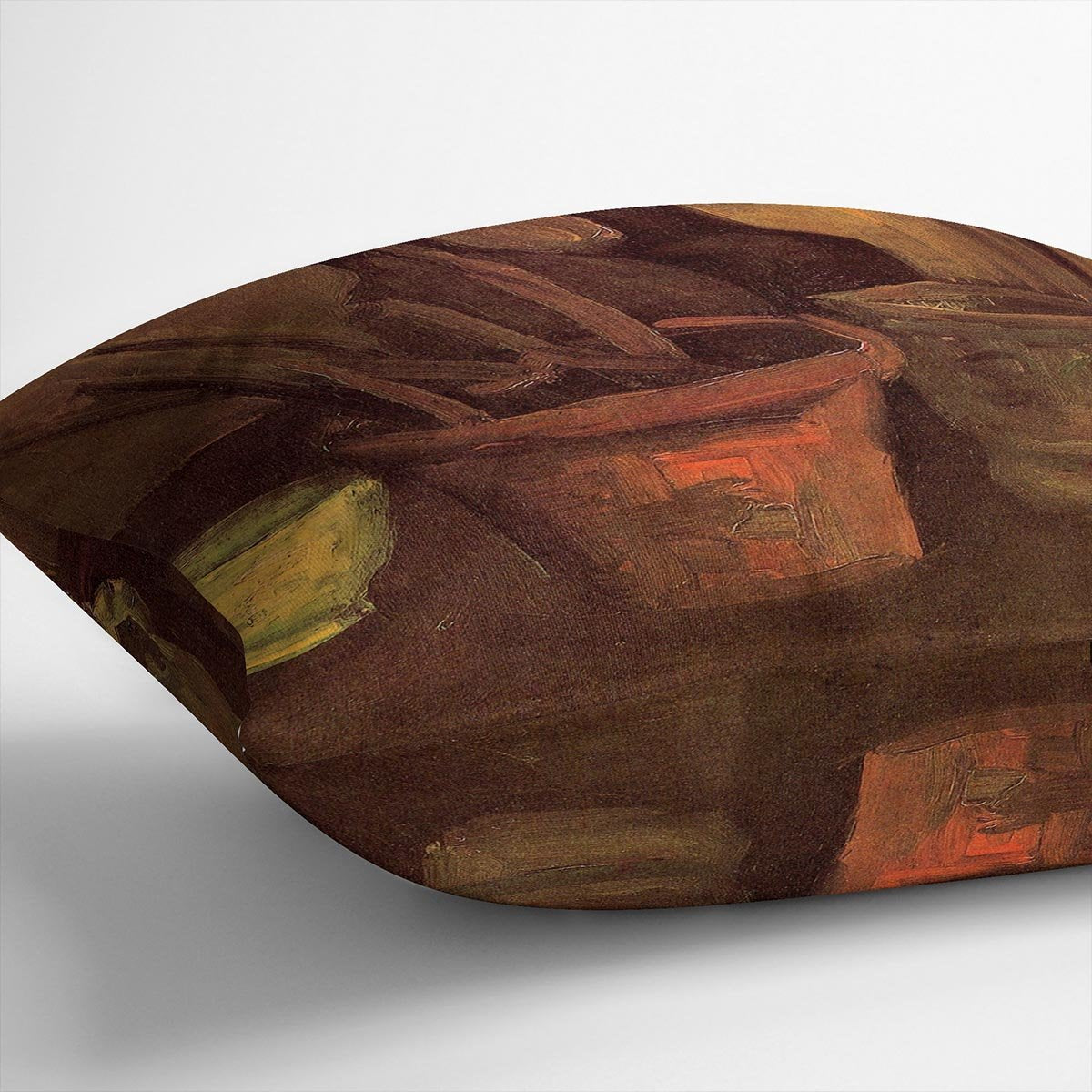Still Life with Paintbrushes in a Pot by Van Gogh Throw Pillow