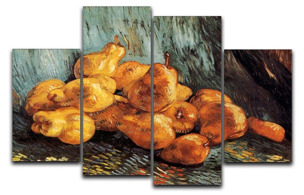 Still Life with Pears by Van Gogh 4 Split Panel Canvas  - Canvas Art Rocks - 1