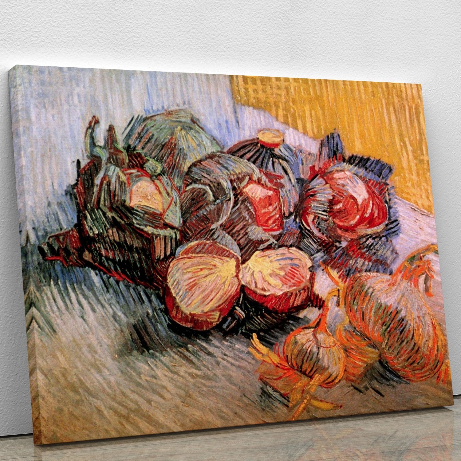 Still Life with Red Cabbages and Onions by Van Gogh Canvas Print or Poster