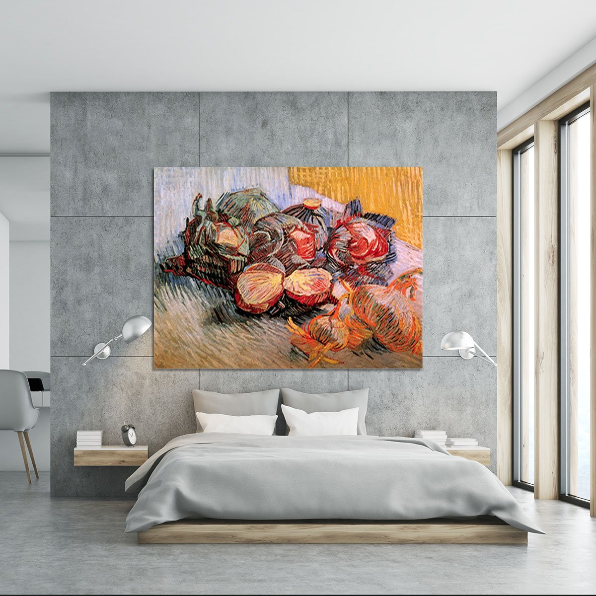 Still Life with Red Cabbages and Onions by Van Gogh Canvas Print or Poster