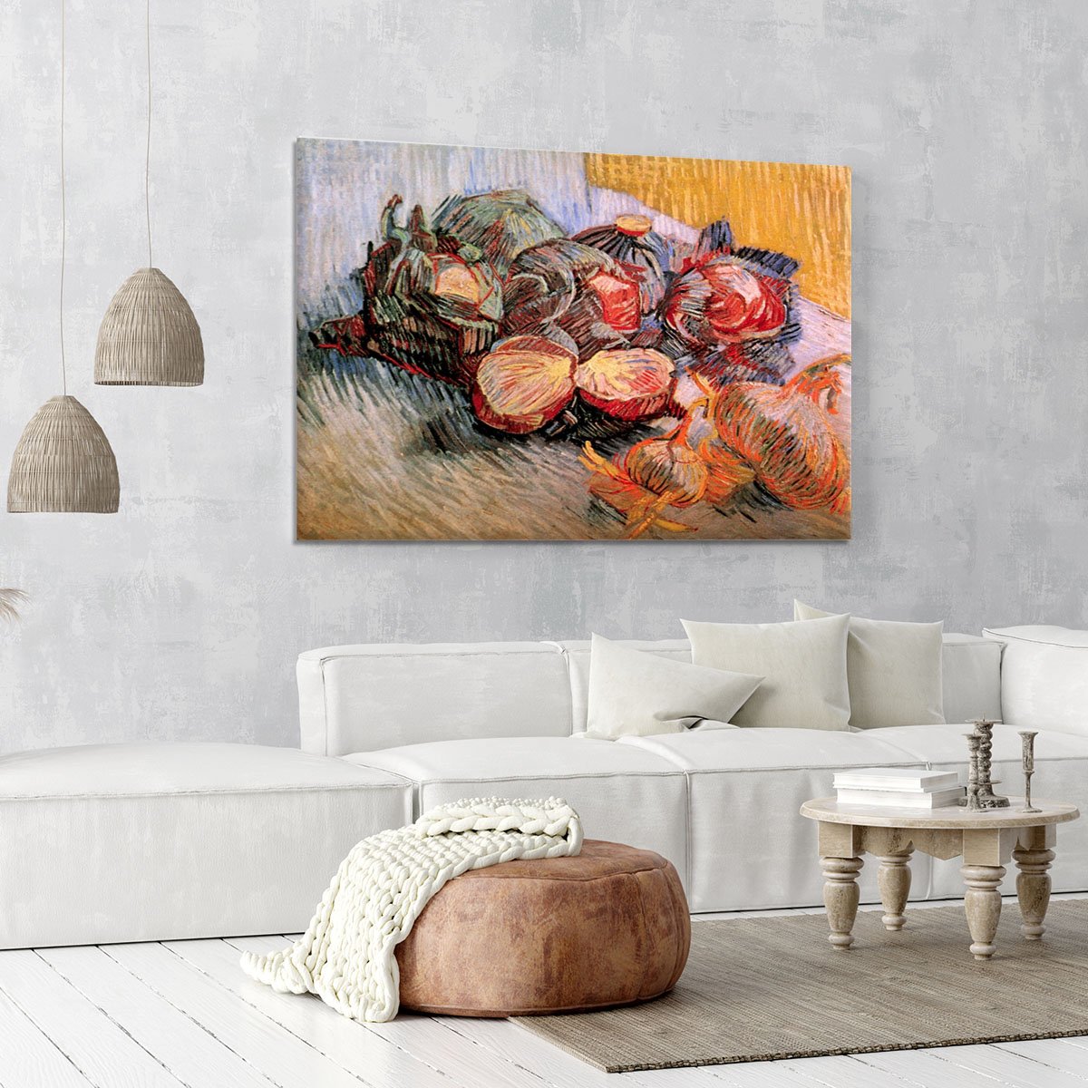 Still Life with Red Cabbages and Onions by Van Gogh Canvas Print or Poster