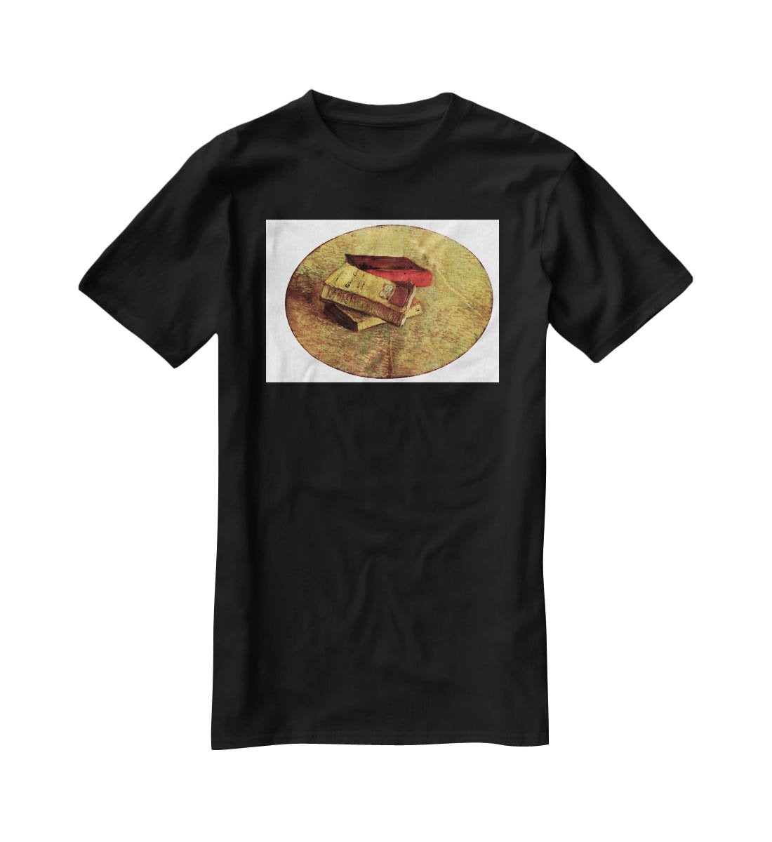 Still Life with Three Books by Van Gogh T-Shirt - Canvas Art Rocks - 1