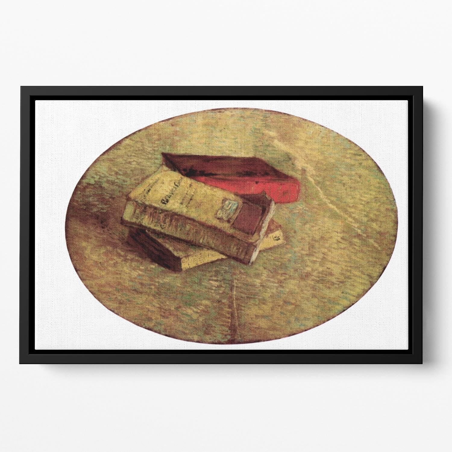 Still Life with Three Books by Van Gogh Floating Framed Canvas