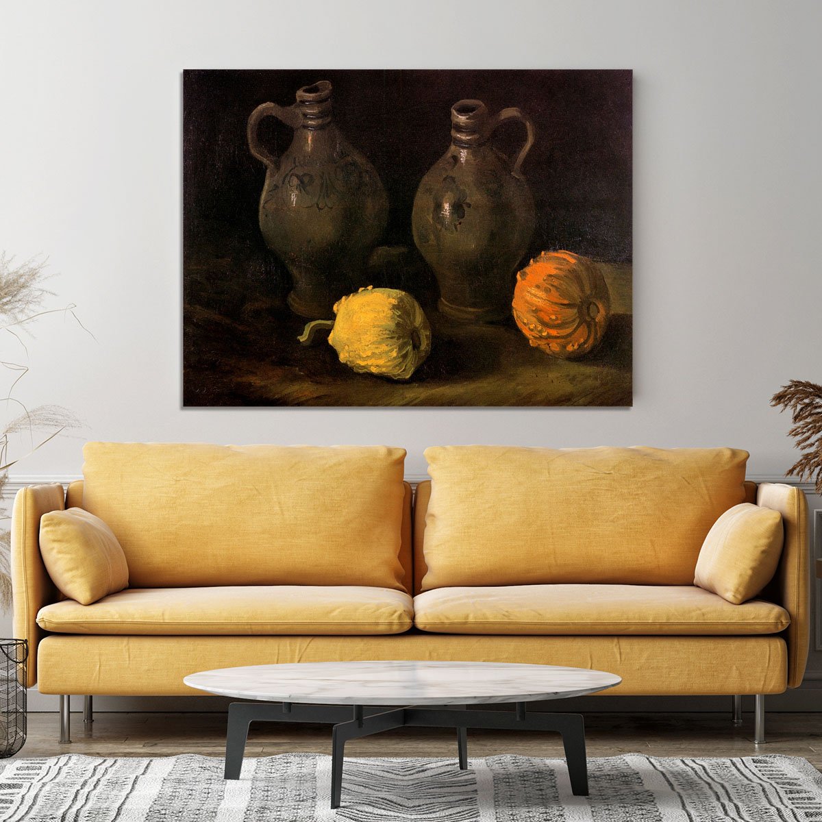 Still Life with Two Jars and Two Pumpkins by Van Gogh Canvas Print or Poster