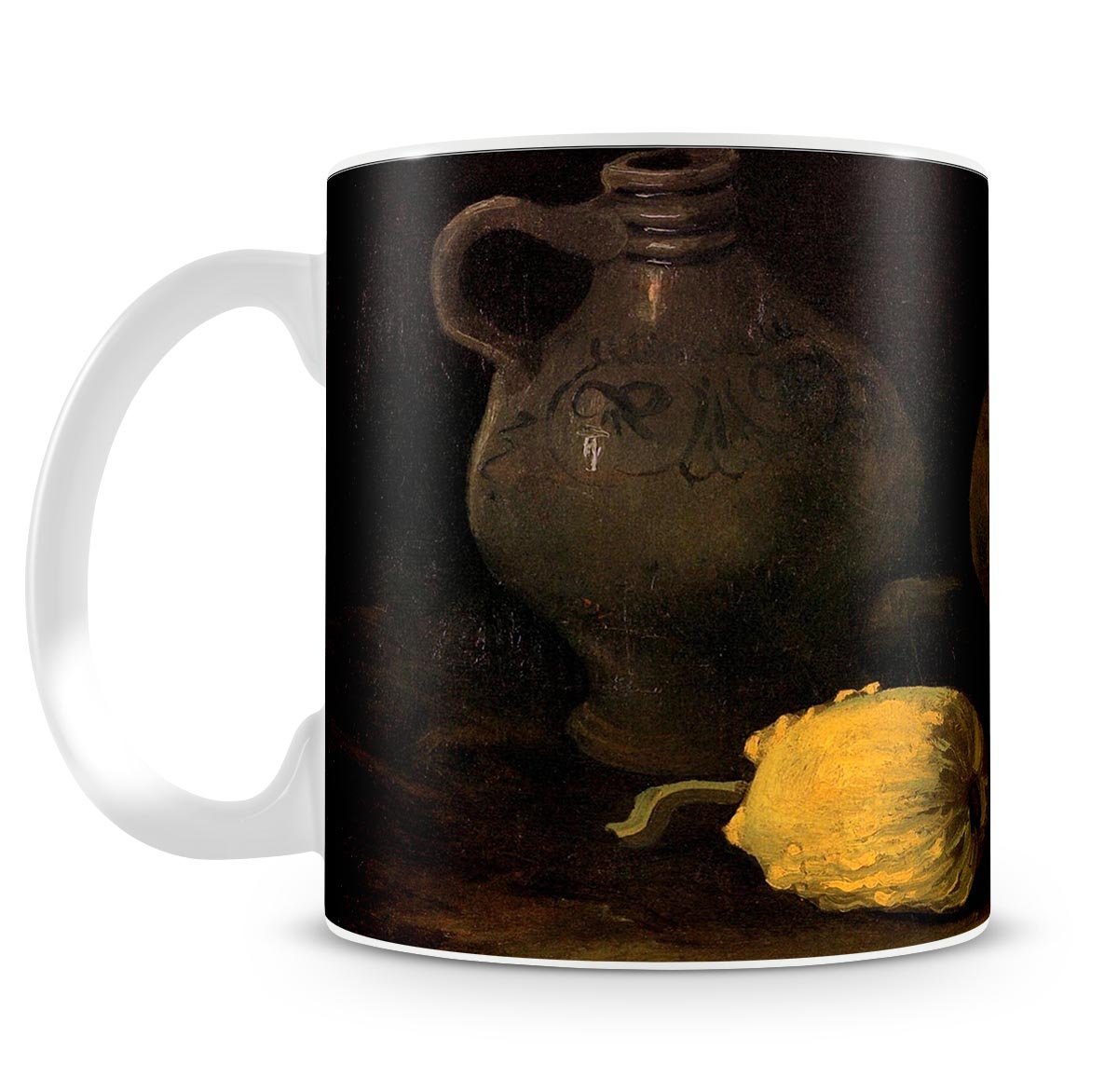 Still Life with Two Jars and Two Pumpkins by Van Gogh Mug - Canvas Art Rocks - 4