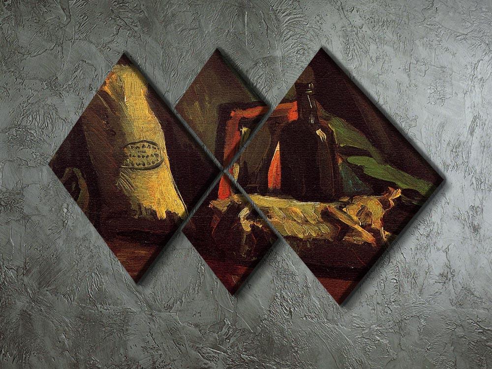 Still Life with Two Sacks and a Bottl by Van Gogh 4 Square Multi Panel Canvas - Canvas Art Rocks - 2