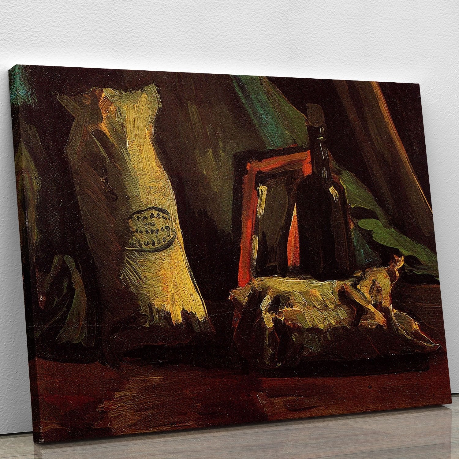 Still Life with Two Sacks and a Bottl by Van Gogh Canvas Print or Poster