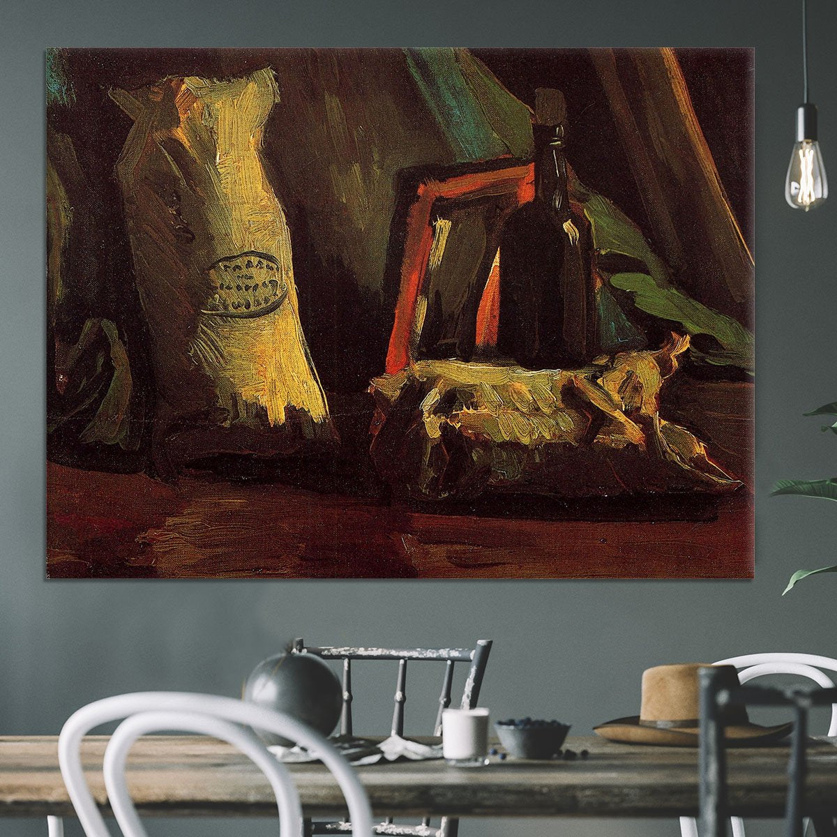 Still Life with Two Sacks and a Bottl by Van Gogh Canvas Print or Poster