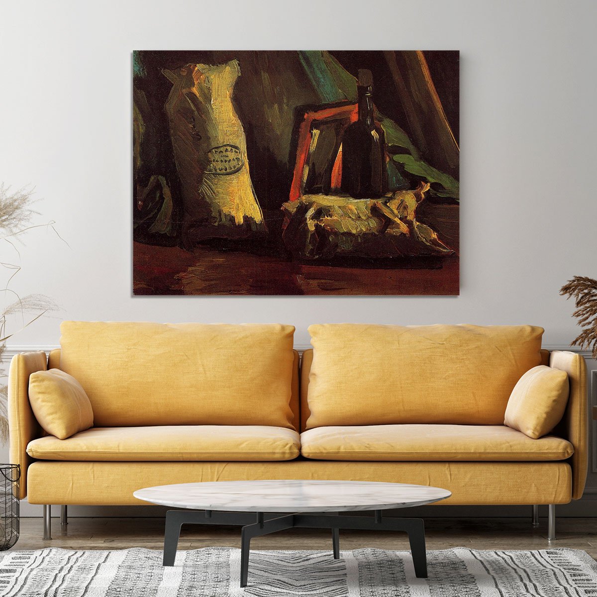 Still Life with Two Sacks and a Bottl by Van Gogh Canvas Print or Poster