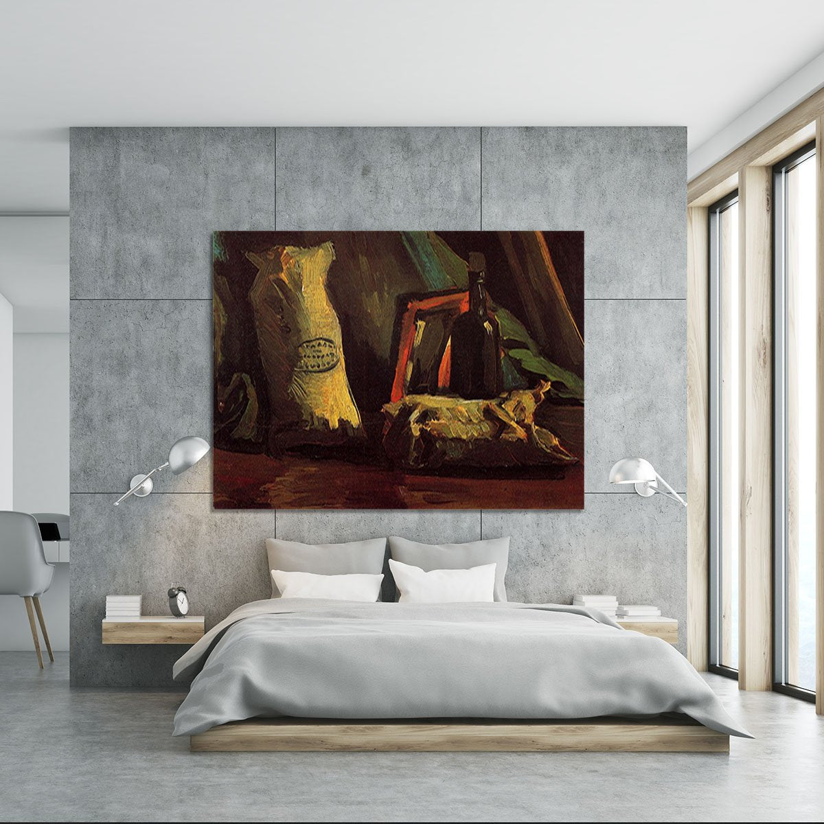 Still Life with Two Sacks and a Bottl by Van Gogh Canvas Print or Poster