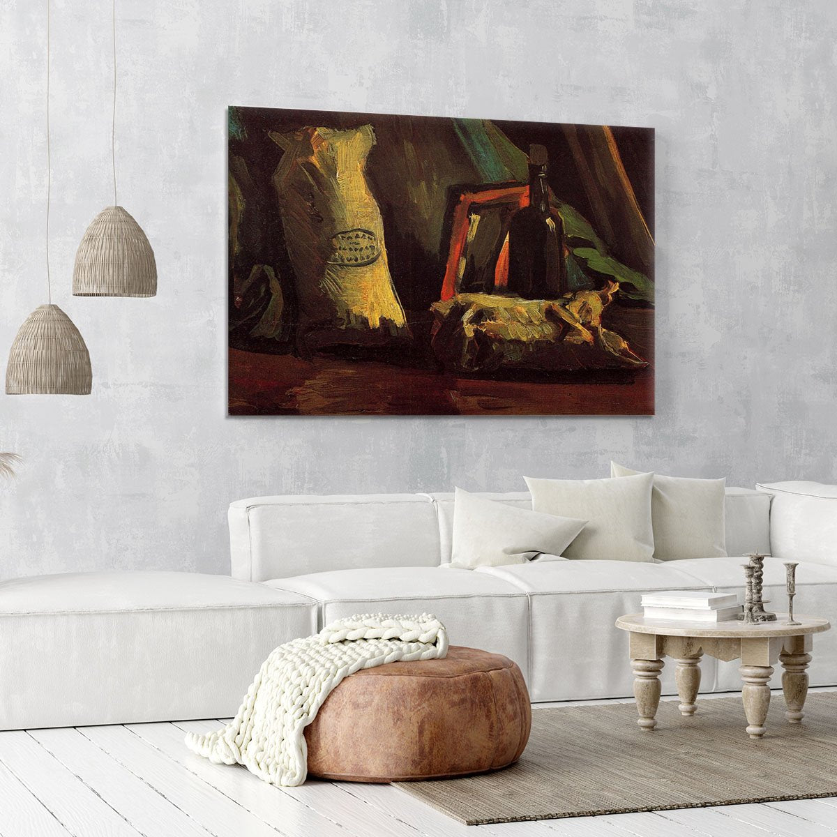 Still Life with Two Sacks and a Bottl by Van Gogh Canvas Print or Poster
