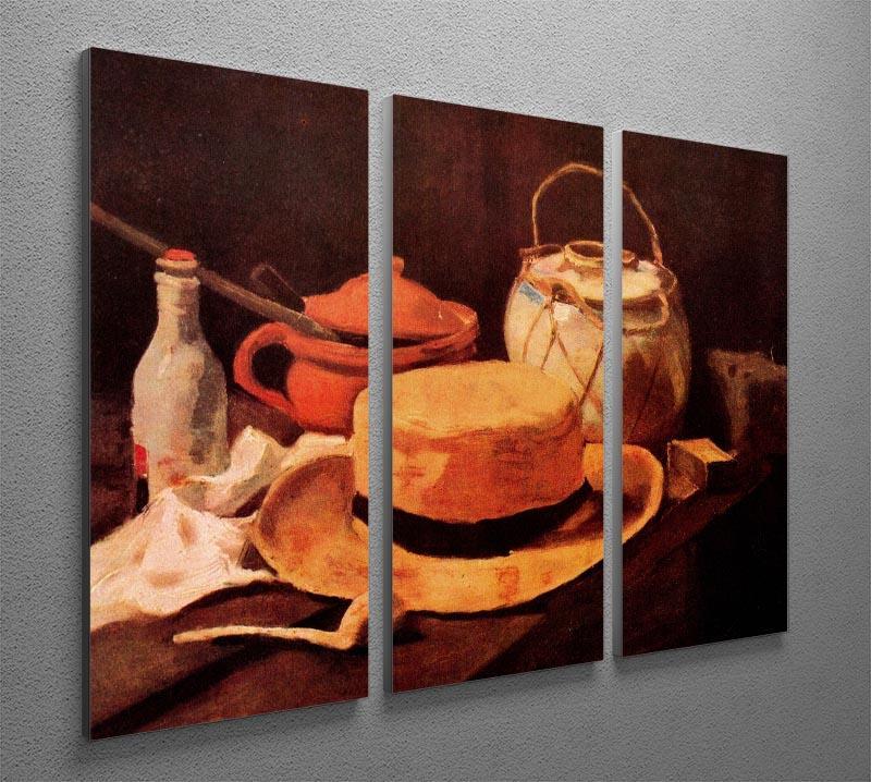 Still Life with Yellow Straw Hat by Van Gogh 3 Split Panel Canvas Print - Canvas Art Rocks - 4