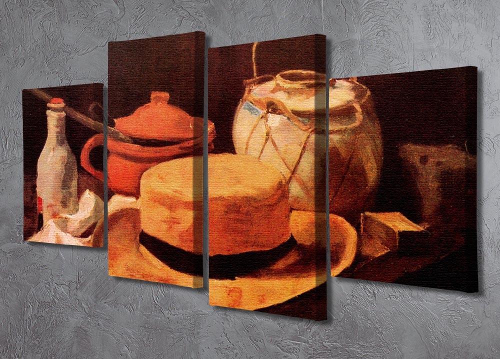 Still Life with Yellow Straw Hat by Van Gogh 4 Split Panel Canvas - Canvas Art Rocks - 2