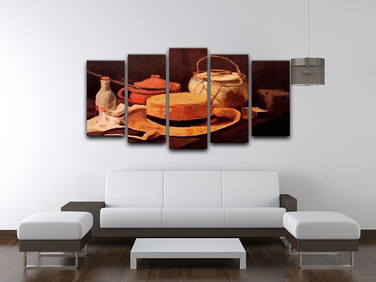 Still Life with Yellow Straw Hat by Van Gogh 5 Split Panel Canvas - Canvas Art Rocks - 3