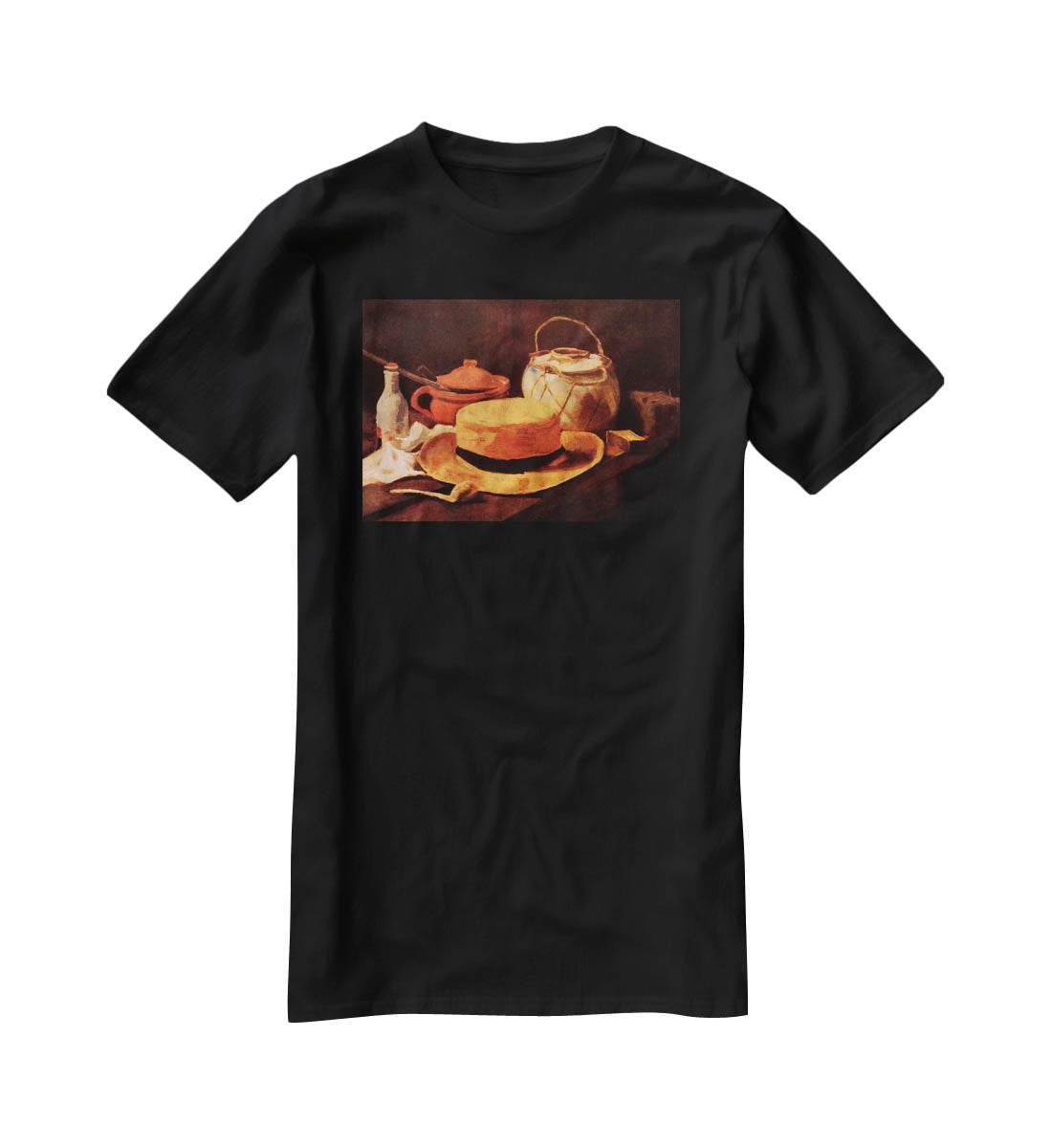 Still Life with Yellow Straw Hat by Van Gogh T-Shirt - Canvas Art Rocks - 1