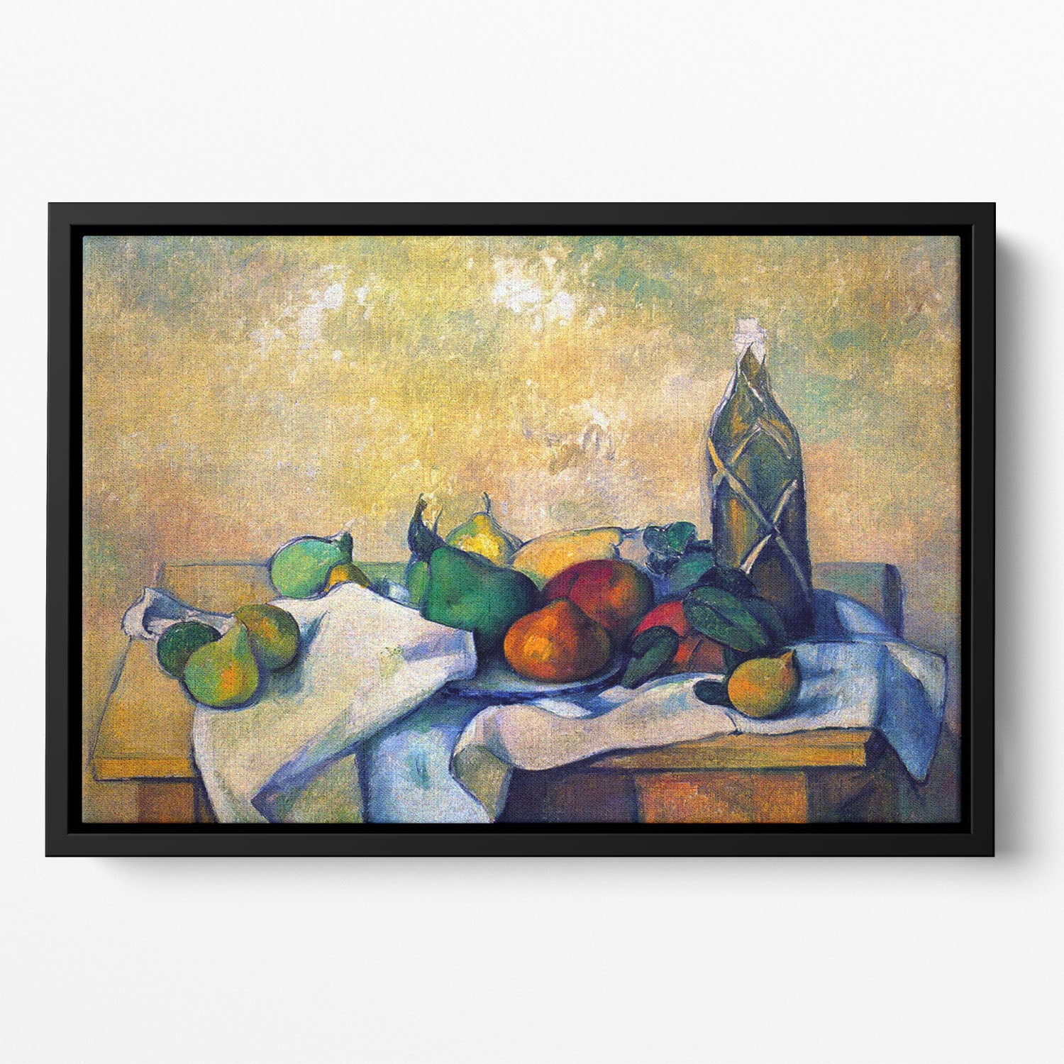 Still life Rum by Cezanne Floating Framed Canvas - Canvas Art Rocks - 2