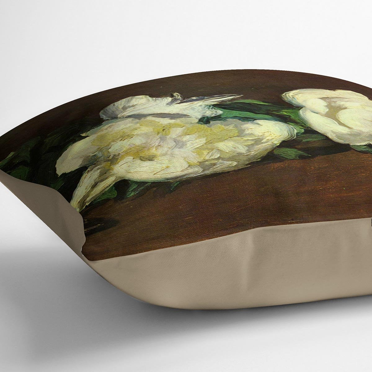 Still life White Peony by Manet Throw Pillow