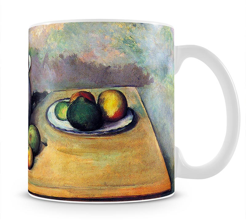 Still life pitcher and fruit on a table by Cezanne Mug - Canvas Art Rocks - 1
