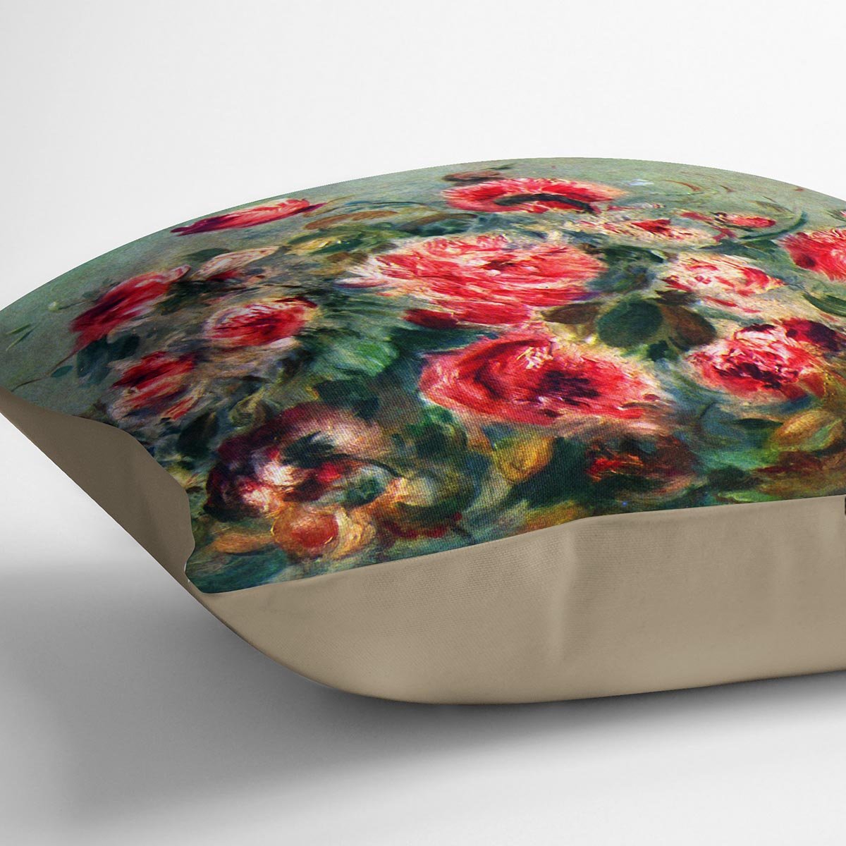 Still life roses of Vargemont by Renoir Throw Pillow