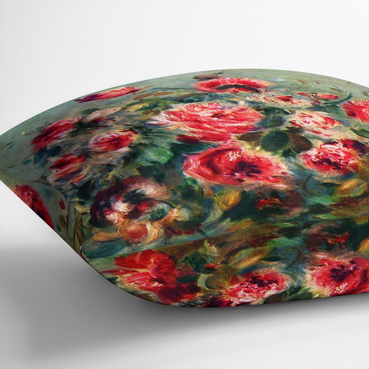 Still life roses of Vargemont by Renoir Throw Pillow