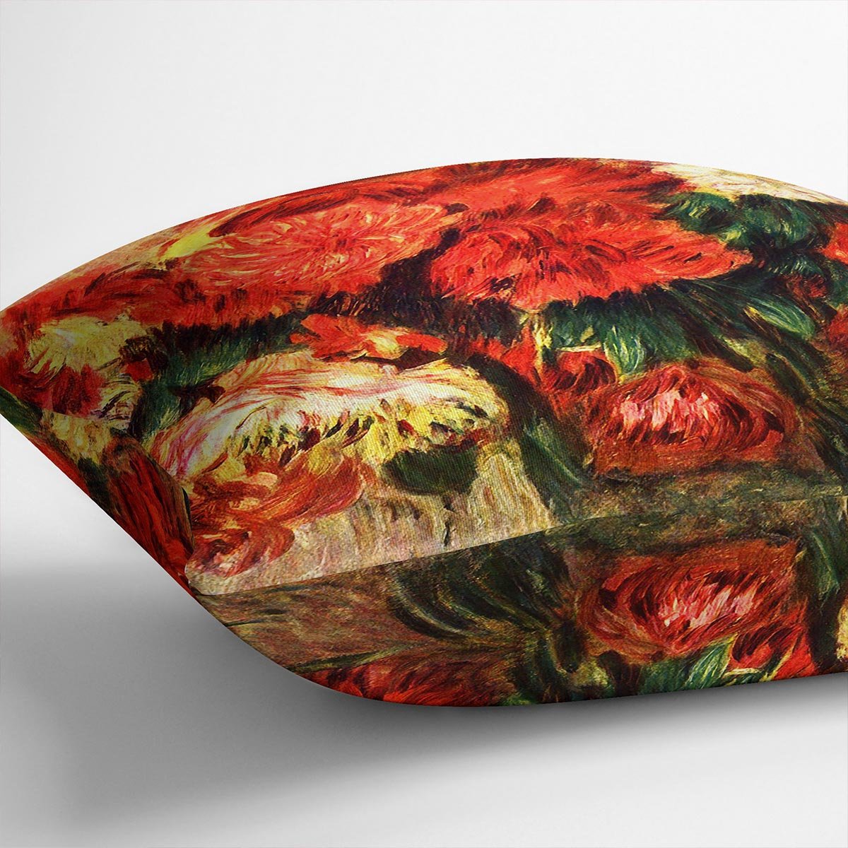 Still life with Chrysanthemums by Renoir Throw Pillow