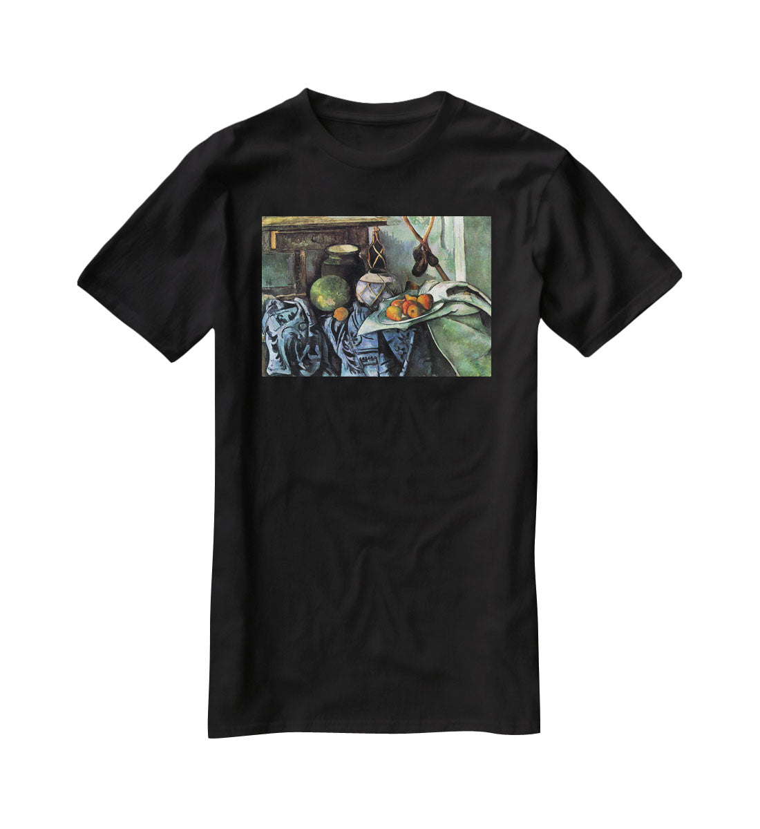 Still life with Eggplant by Cezanne T-Shirt - Canvas Art Rocks - 1