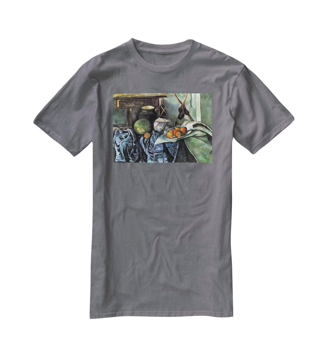 Still life with Eggplant by Cezanne T-Shirt - Canvas Art Rocks - 3
