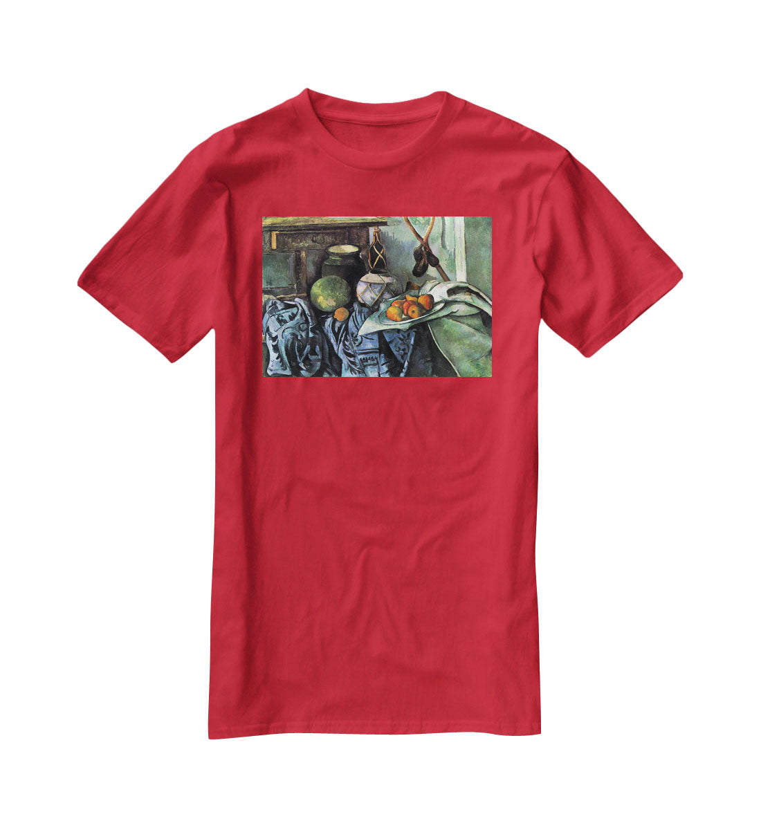 Still life with Eggplant by Cezanne T-Shirt - Canvas Art Rocks - 4