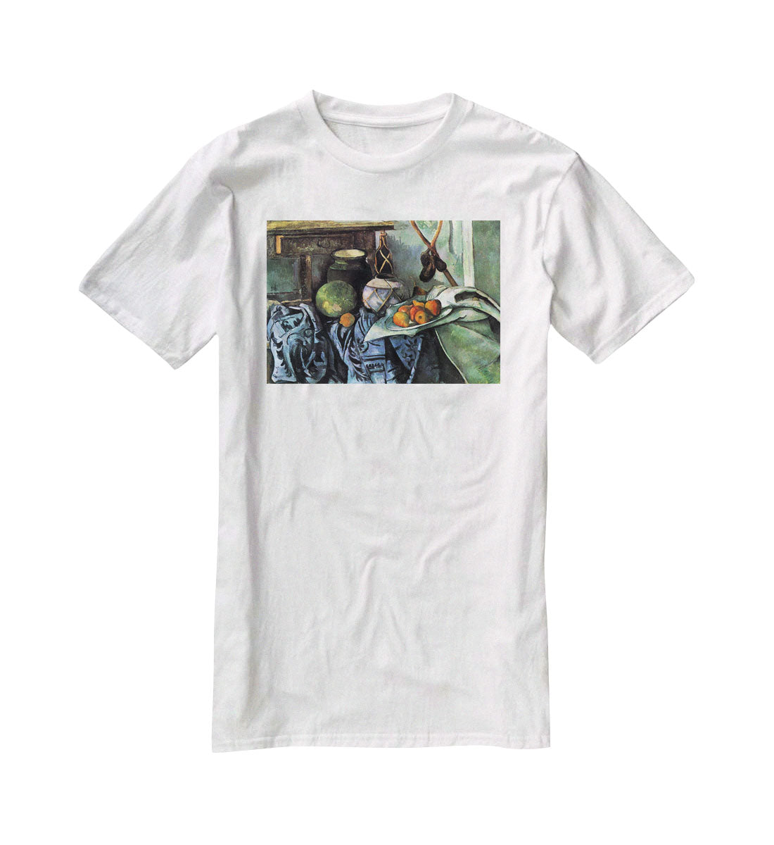 Still life with Eggplant by Cezanne T-Shirt - Canvas Art Rocks - 5