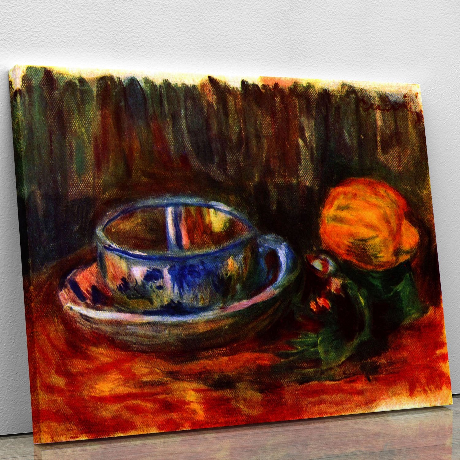 Still life with cup by Renoir Canvas Print or Poster