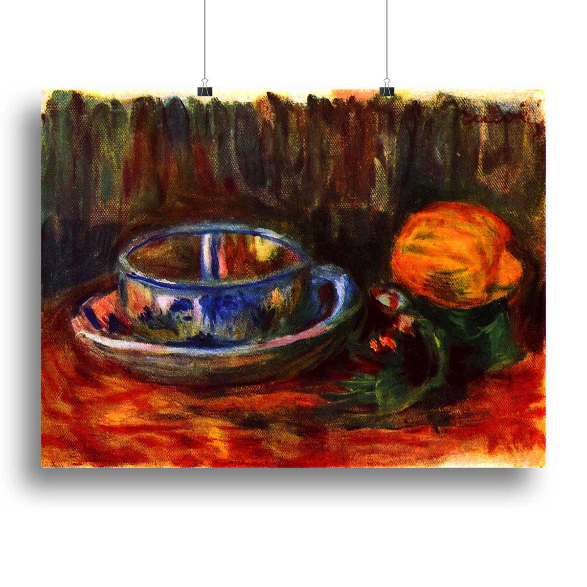 Still life with cup by Renoir Canvas Print or Poster